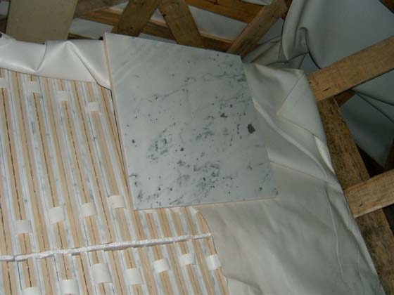 White carara marble tiles